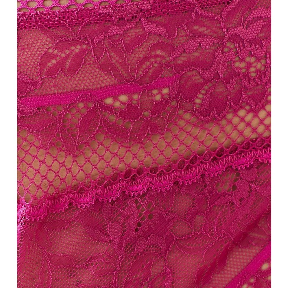 Torrid Elegant Lace Women's Thong Panties - Fuchsia NWT SZ 1X, 2X - Picture 6 of 13